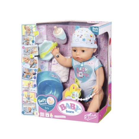 BABY born - Bebelus baiat interactiv cu corp moale - poza 1