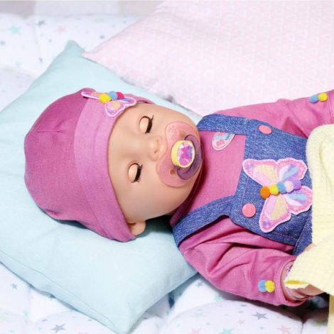 BABY born-Papusa interactiva cu sarafan de blugi - 43 cm - poza 2