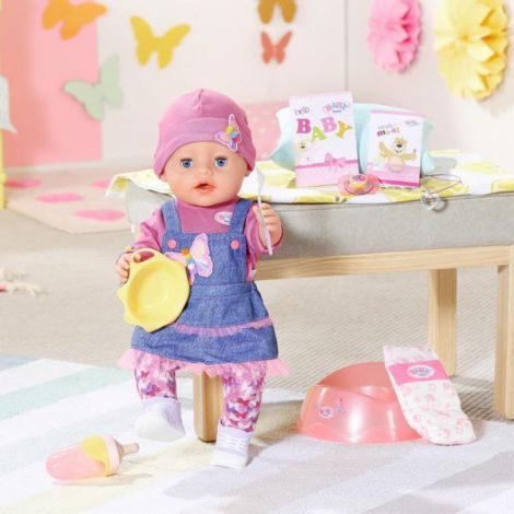 BABY born-Papusa interactiva cu sarafan de blugi - 43 cm - poza 3