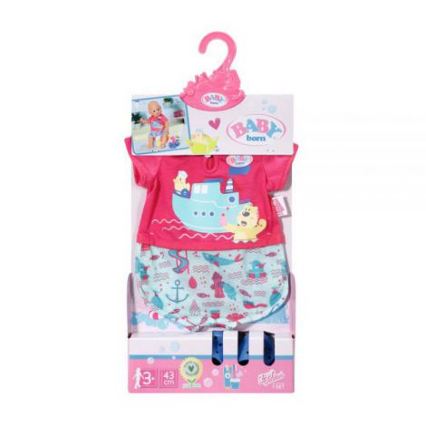 BABY born - Pijama baie si papucei 43 cm - poza 1