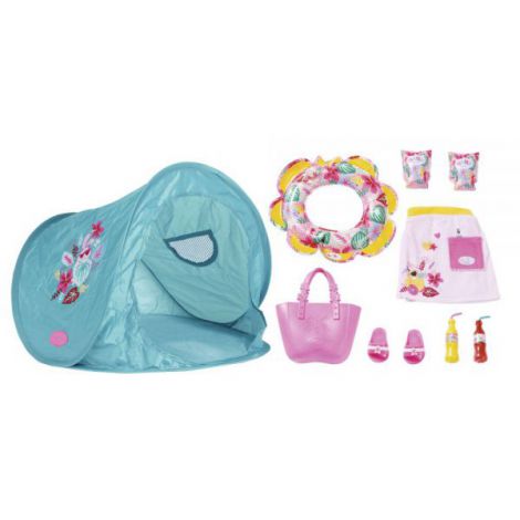BABY born - Set plaja - cort cu accesorii - poza 4