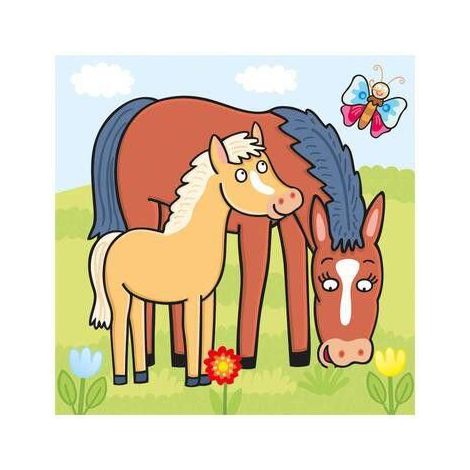 Baby puzzle - animalute jucause (3-5 piese) - poza 1