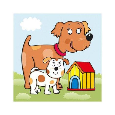 Baby puzzle - animalute jucause (3-5 piese) - poza 2