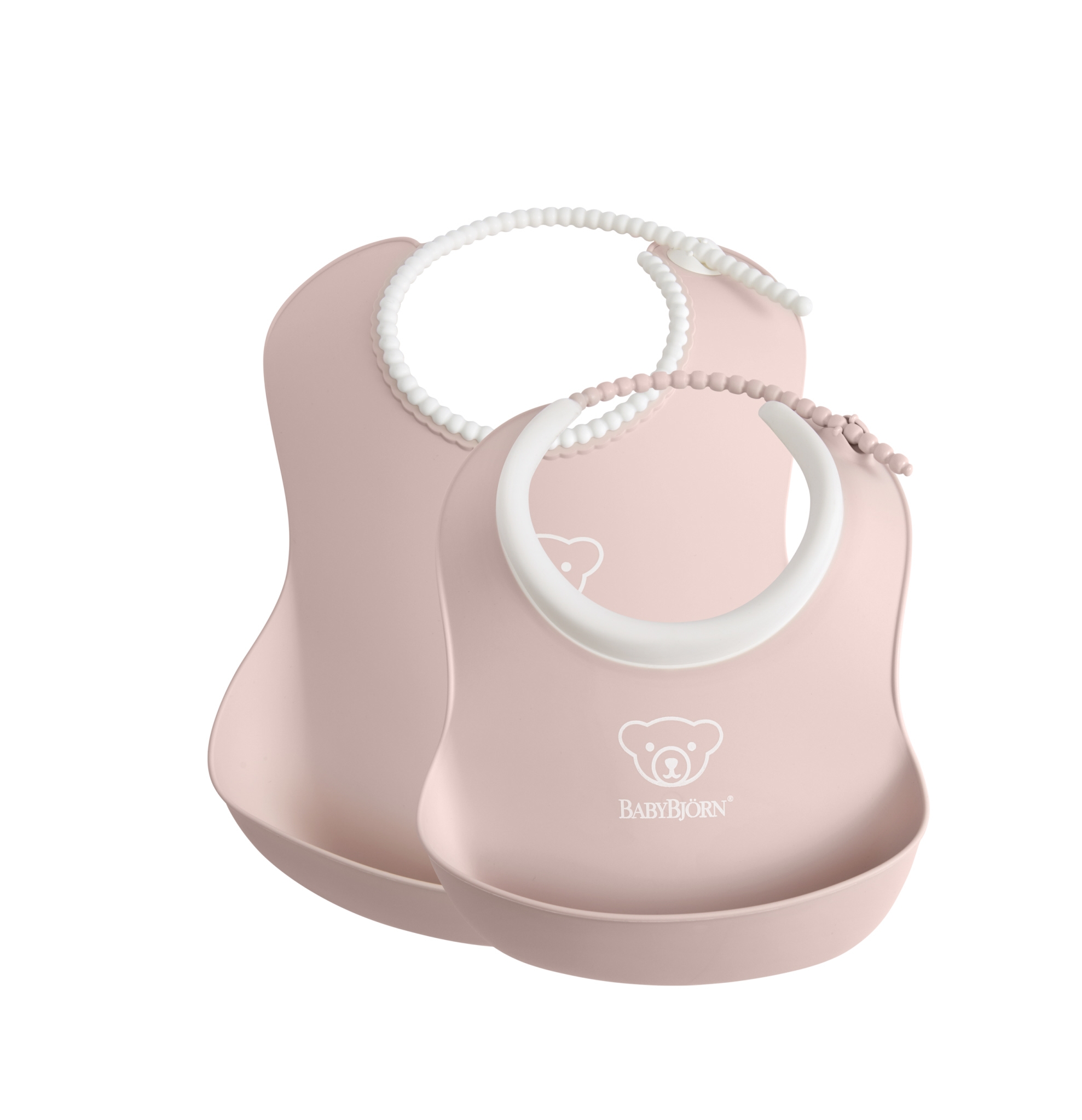 BabyBjorn - Set 2 bavete – Baby Feeding Set Powder pink