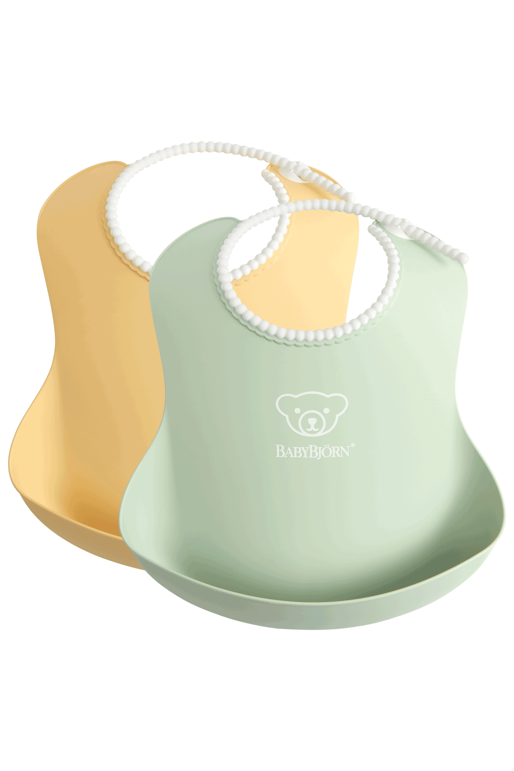 BabyBjorn - Set 2 bavete, Powder Yellow/ Powder Green