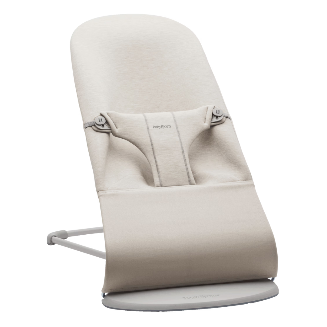 Balansoar BabyBjorn Bliss din material 3D Jersey, Light Beige
