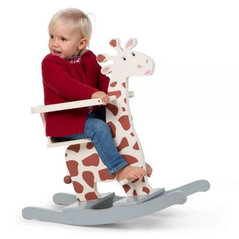 Balansoar Childhome Girafa 12-30 luni, MDF Ecru Gri - poza 3