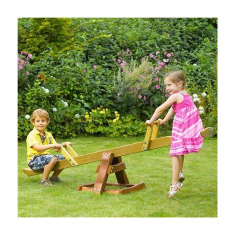Balansoar din lemn pentru 2 copii Premium Seesaw Plum - poza 2
