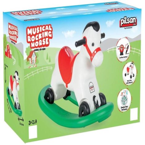 Balansoar muzical pentru copii Pilsan Horse white - poza 4