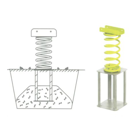 Balansoar Pe Arc Pentru Copii Caprioara, HDPE, Cu Prindere In Beton KBT - poza 3