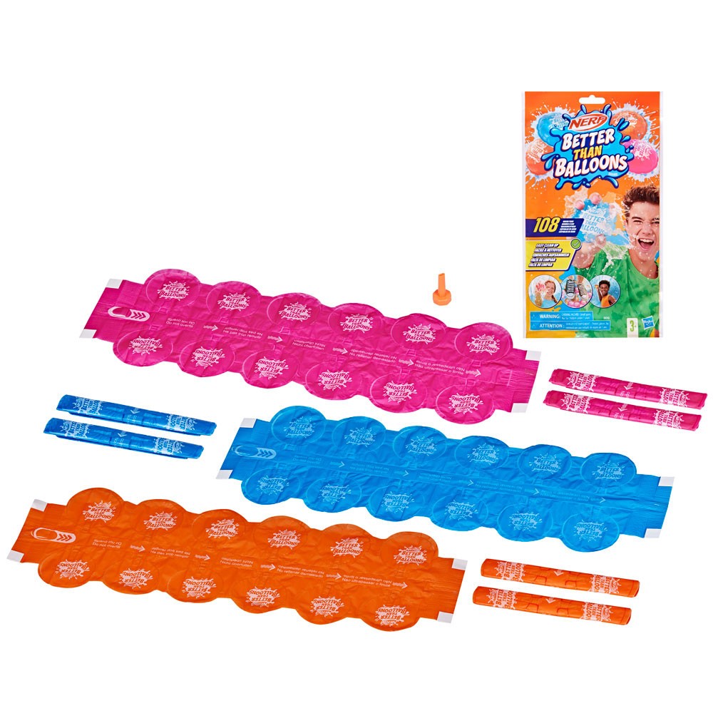 Baloane cu apa Hasbro Nerf Better than Balloons 108 buc - poza 4