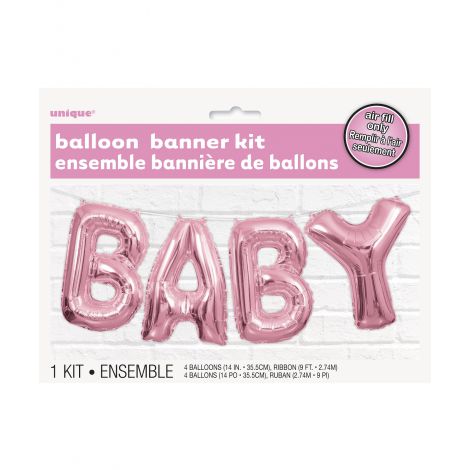 Baloane ghirlanda baby roz - poza 2