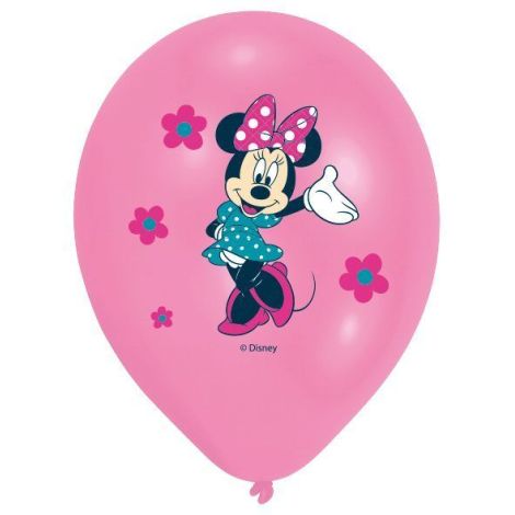 Baloane latex minnie 6 buc 28 cm - poza 2