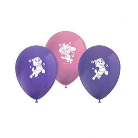 Baloane latex paw patrol skye & everest 8 buc 28 cm - poza 1