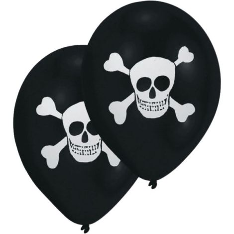 Baloane latex pirat cranii 8 buc 26 cm - poza 2