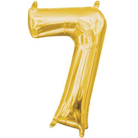 Balon folie auriu cifra 7 - poza 1