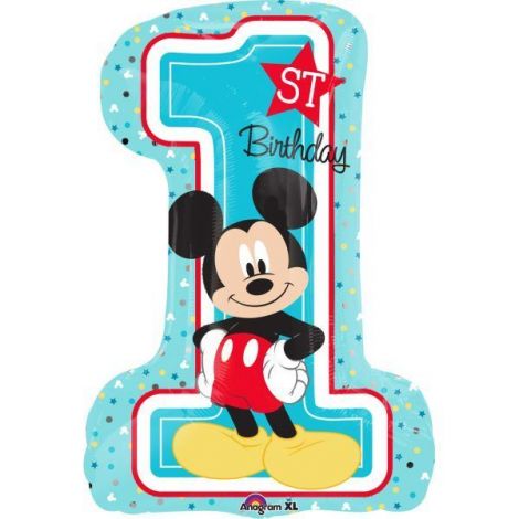 Balon folie figurina mickey cifra 1 48x71 cm - poza 1