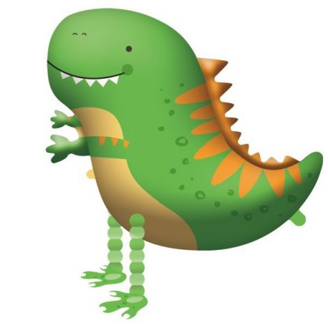 Balon folie mergator dinozaur 65x75 cm - poza 2