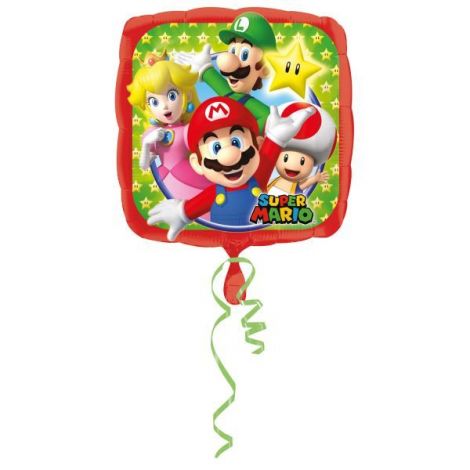 Balon folie petrecere super mario 45 cm - poza 1
