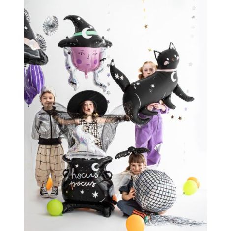 Balon folie pisica neagra 96x95 cm - poza 4
