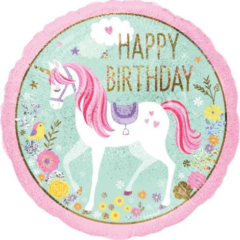 Balon folie unicorn 45 cm - poza 2