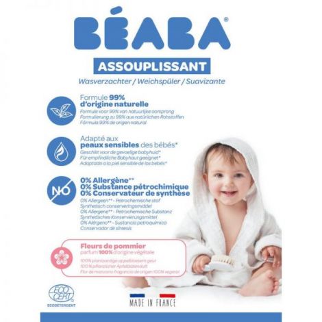 Balsam de rufe Beaba Flori de Mar 1 L 40 spalari, Certificat Ecocert - poza 2