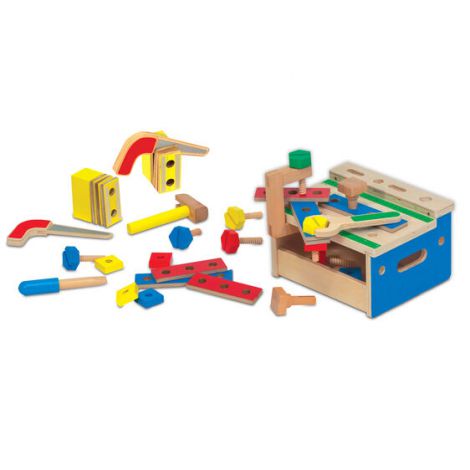 Banc de lucru din lemn de jucarie cu fierastrau si ciocan Melissa & Doug 9386 - poza 5