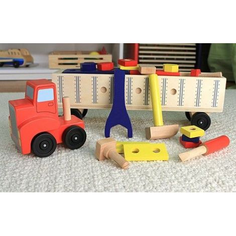 Banc de lucru mobil Camion cu unelte Melissa and Doug - poza 3