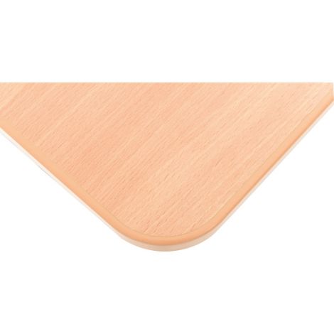 Banca scolara dubla IN-R 130x50 blat fag 18 mm, reglabila marimea 3-7, cadru albastru, cant ABS, colturi rotunjite - poza 2