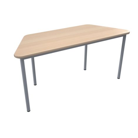 Banca scolara trapezoidala, 140 x 70 x 80 x 70 cm, mas 5, culoare mesteacan, colturi rotunde - poza 1