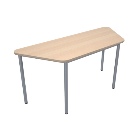 Banca scolara trapezoidala, 160 x 70 x 100 x 70 cm, mas 6, culoare mesteacan - poza 1