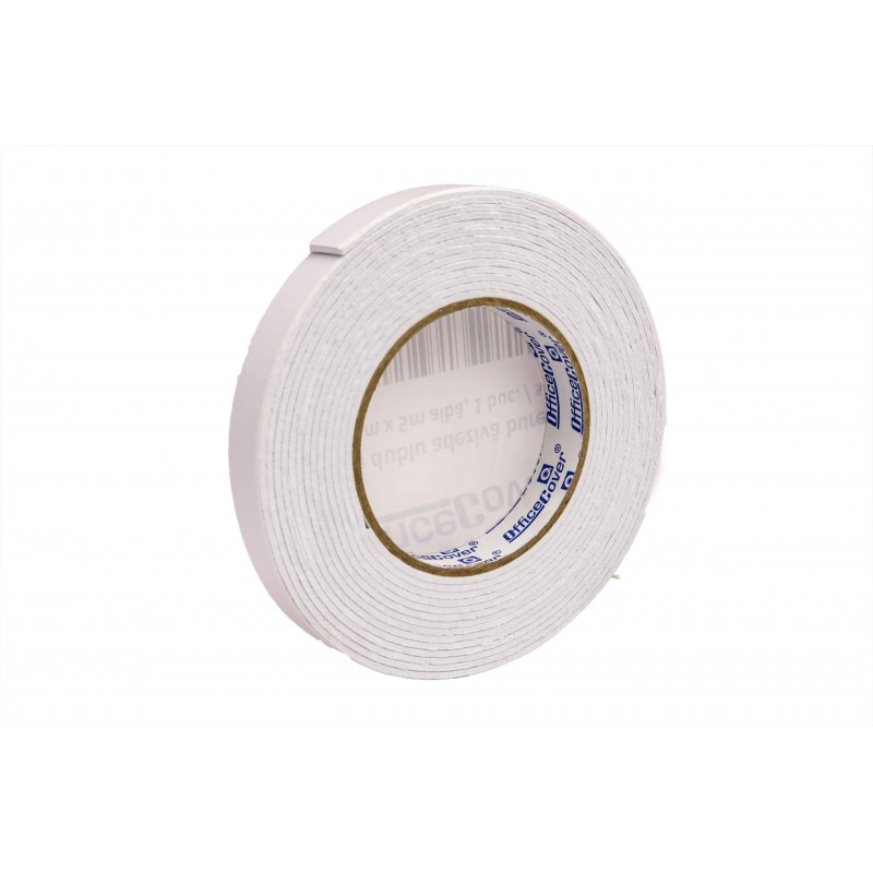 Banda dublu adeziva Office Cover, buretata, 18 mm x 5 m, alba