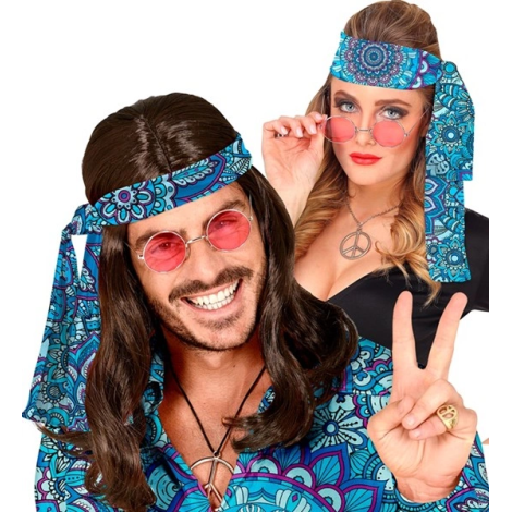Bandana hippie albastra - poza 1