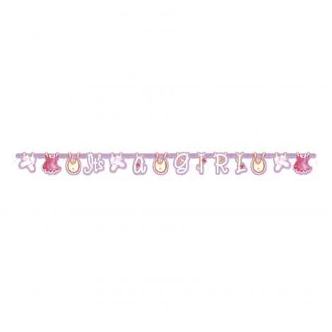 Banner baby shower fetita