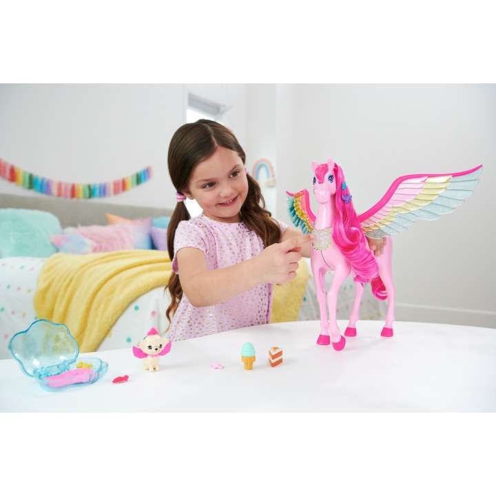 Barbie a Touch of Magic Pegas cu efecte de sunet si lumini - poza 3