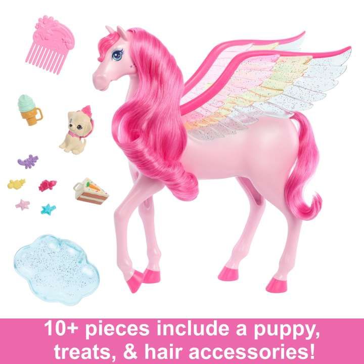 Barbie a Touch of Magic Pegas cu efecte de sunet si lumini - poza 4