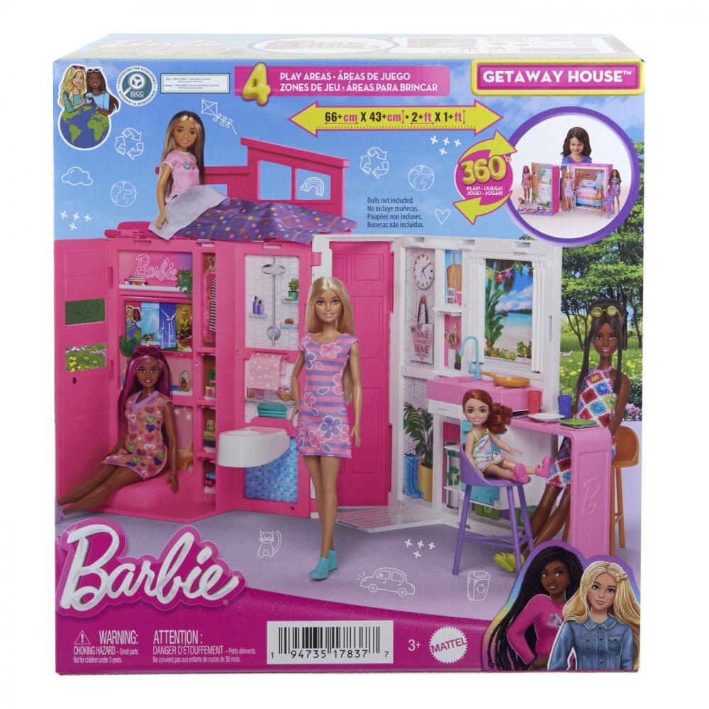 Barbie Casa De Papusi Barbie Cu 4 Zone Pliabila