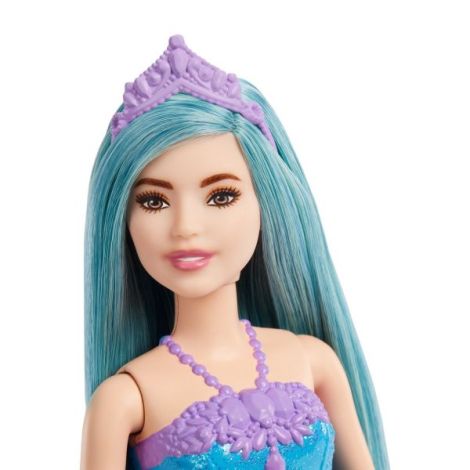 Barbie Dreamtopia Papusa Printesa Cu Par Albastru - poza 4
