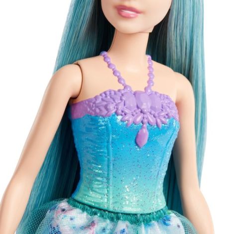 Barbie Dreamtopia Papusa Printesa Cu Par Albastru - poza 5