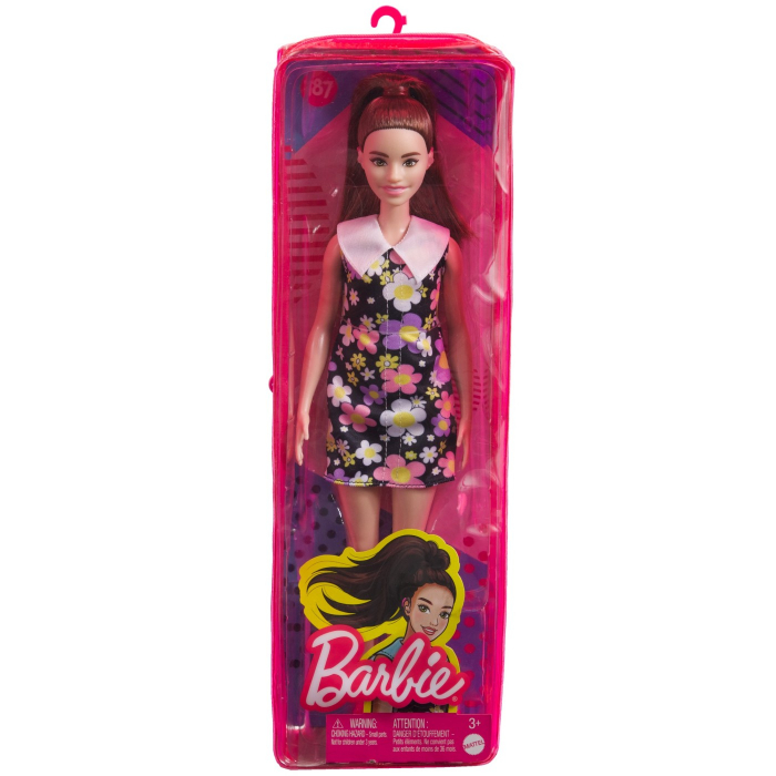 Barbie Fashionista Satena cu Rochie Florala