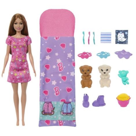 Barbie Papusa Barbie Family Set Petrecere Cu 2 Catelusi Color Change - poza 2