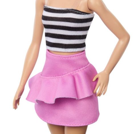 Barbie Papusa Barbie Fashionista Blonda Cu Parul Prin In Coada Si Fusta Roz - poza 4