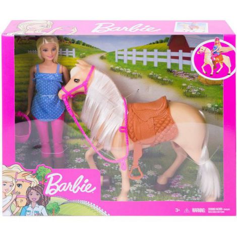 Barbie Set Papusa Cu Cal - poza 1
