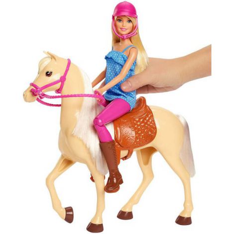 Barbie Set Papusa Cu Cal - poza 2