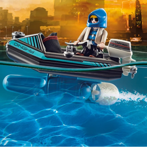 Barca politiei si hot cu barca rapida 70782 Playmobil - poza 3