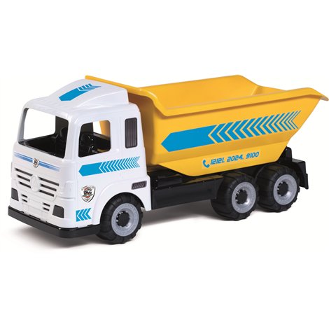 Basculanta de jucarie cu bena galbena mobila, 49 cm lungime, de la 3 ani - poza 1
