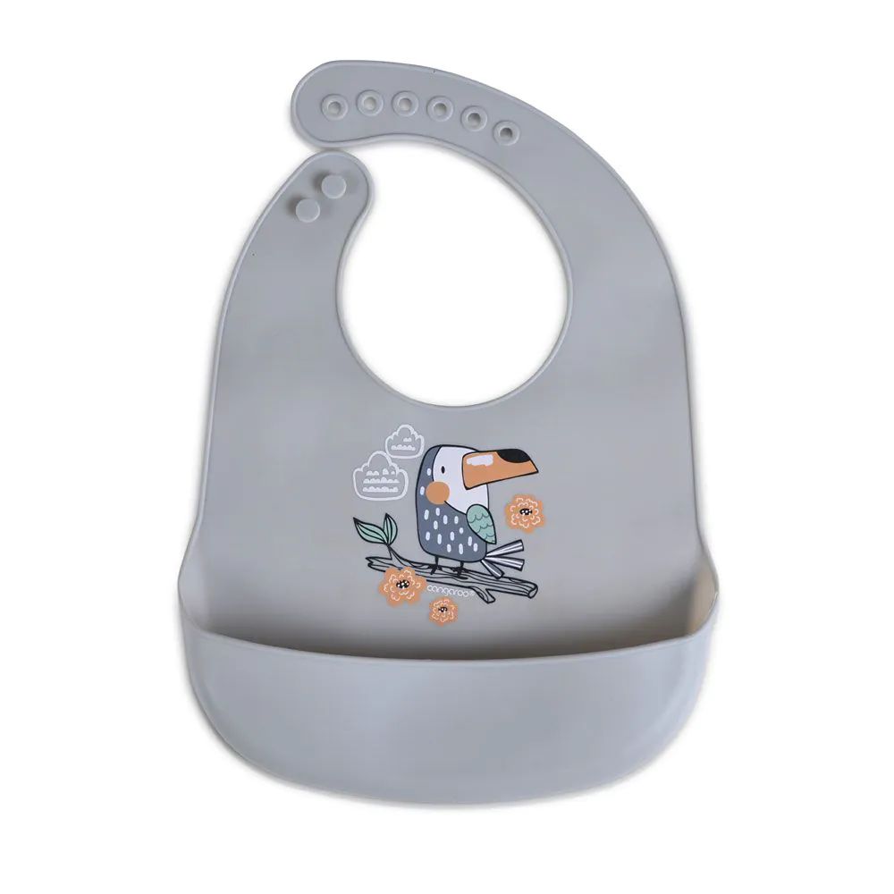 Baveta din silicon Cangaroo Rooibos Gri - poza 1