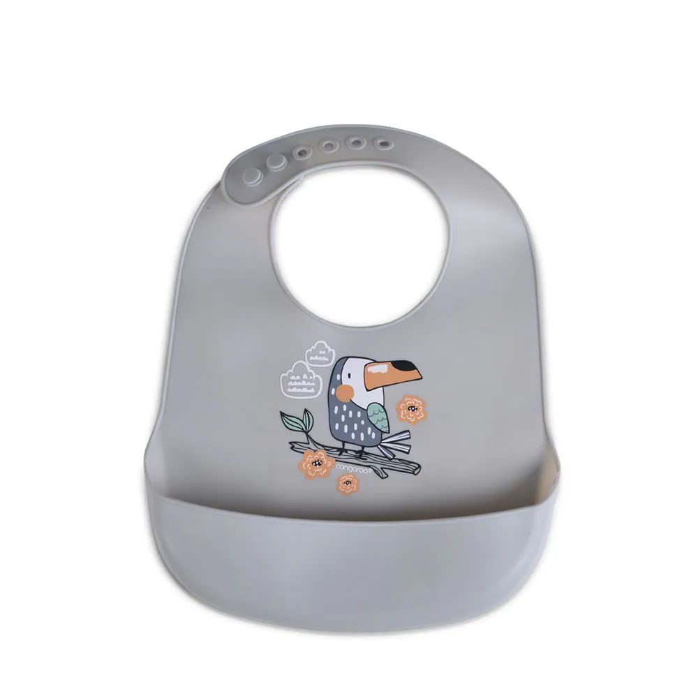 Baveta din silicon Cangaroo Rooibos Gri - poza 2