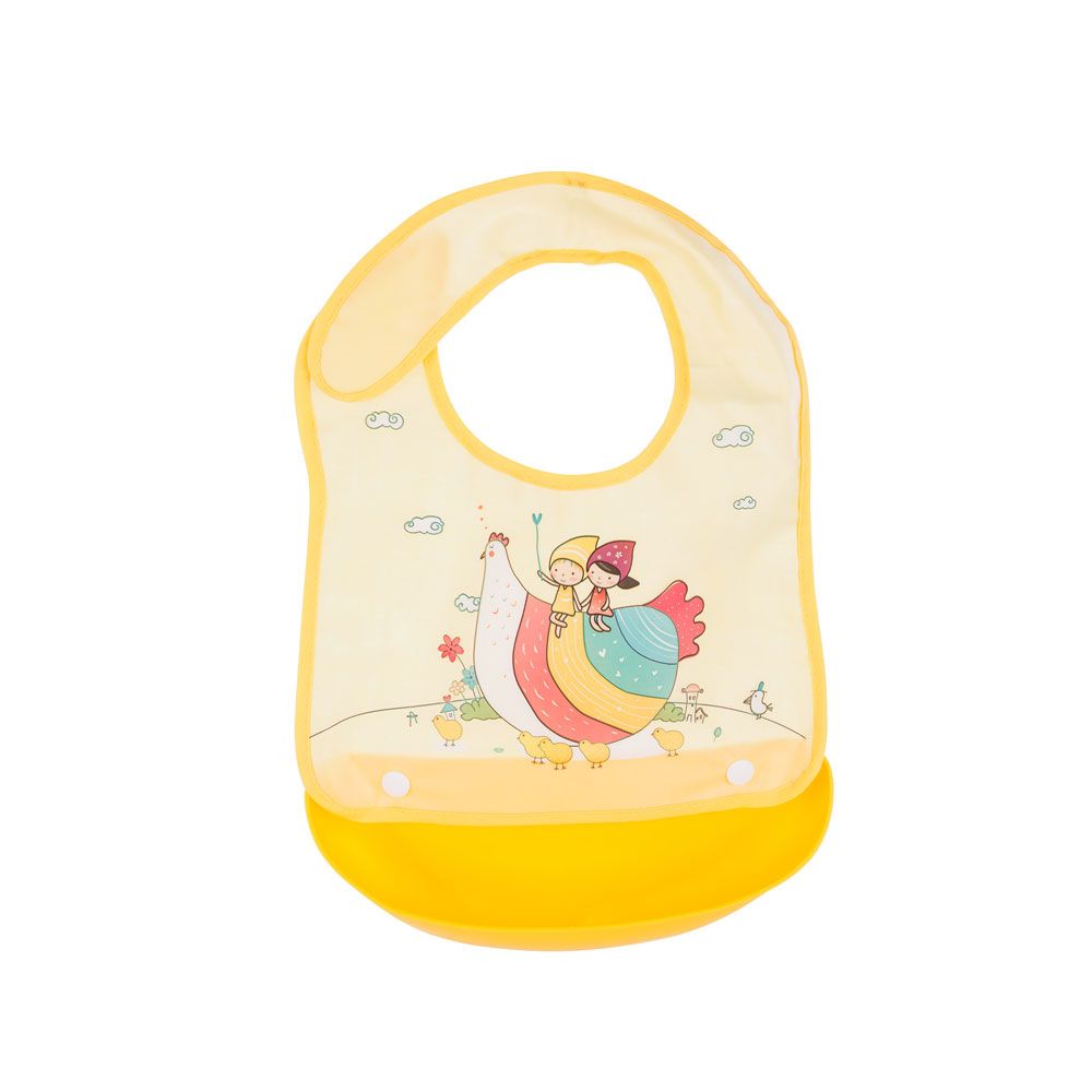 Baveta pentru bebelusi Chipolino Happy Meal Yellow - poza 2