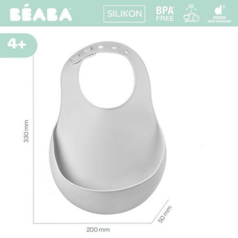 Baveta silicon Beaba Light Grey - poza 4